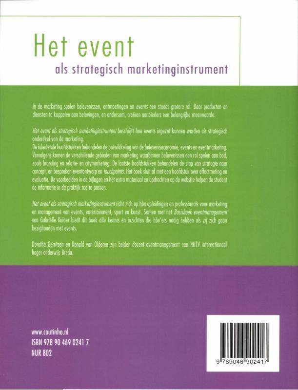 Achterkant van Het event als strategisch marketinginstrument