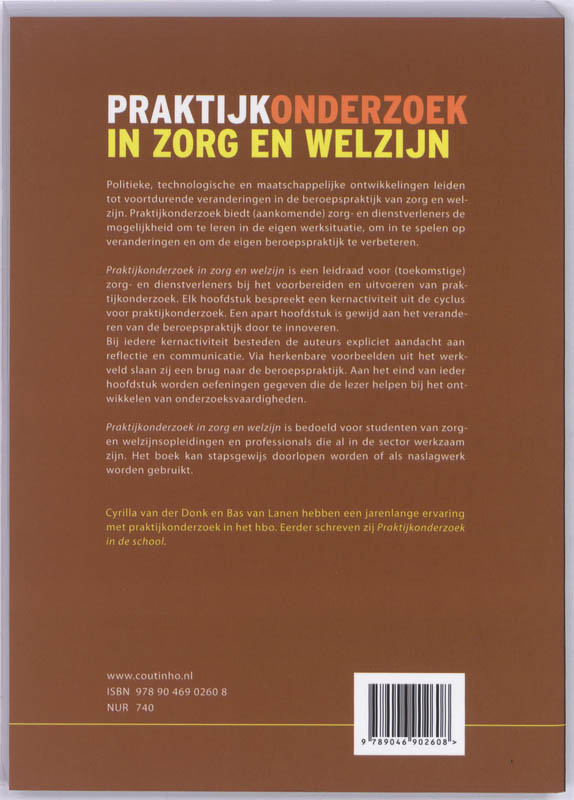 Achterkant van Praktijkonderzoek in zorg en welzijn