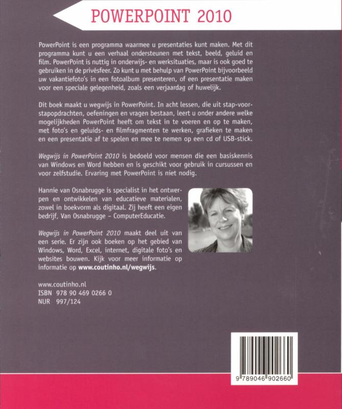 Achterkant van Wegwijs in Powerpoint 2010