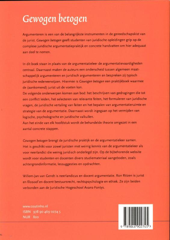 Achterkant van Gewogen betogen