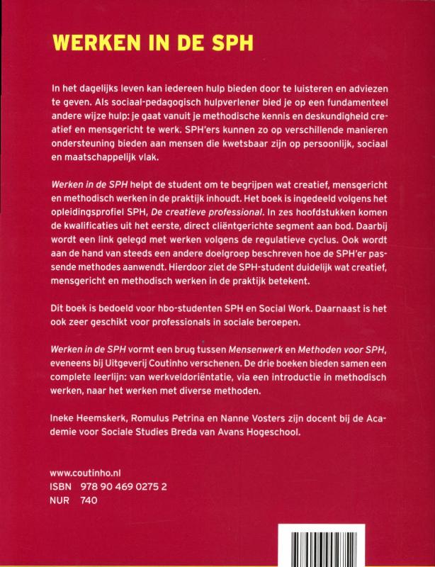 Achterkant van Werken in de SPH