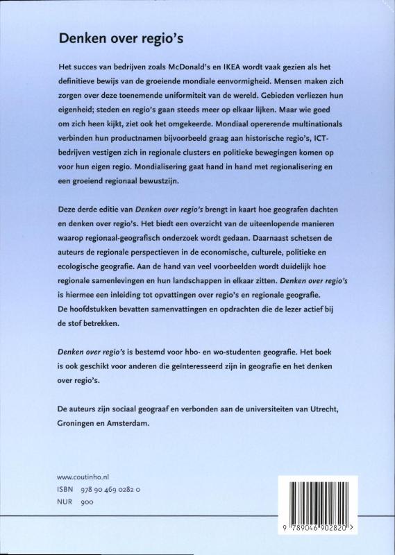 Achterkant van Denken over regio's