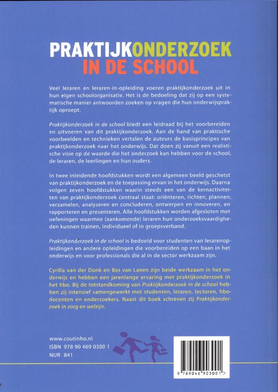 Achterkant van Praktijkonderzoek in de school