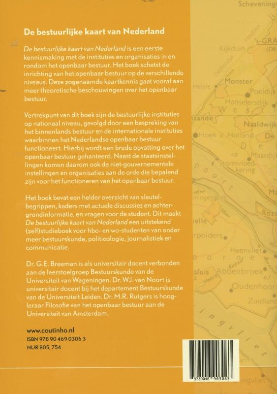Achterkant van De bestuurlijke kaart van Nederland