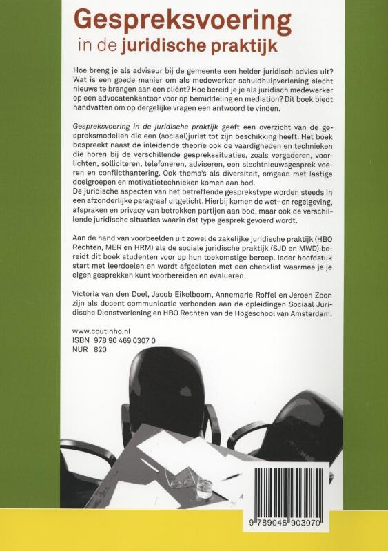 Achterkant van Gespreksvoering in de juridische praktijk