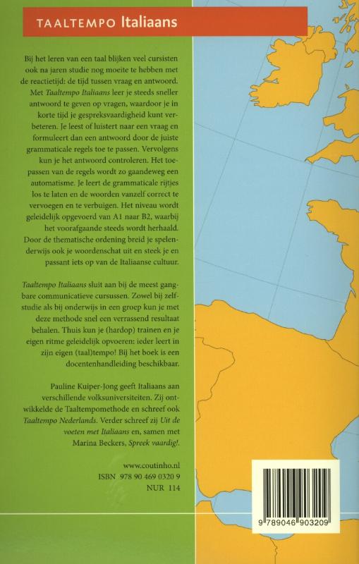 Achterkant van Taaltempo Italiaans