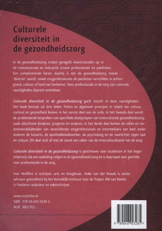 Achterkant van Culturele diversiteit in de gezondheidszorg