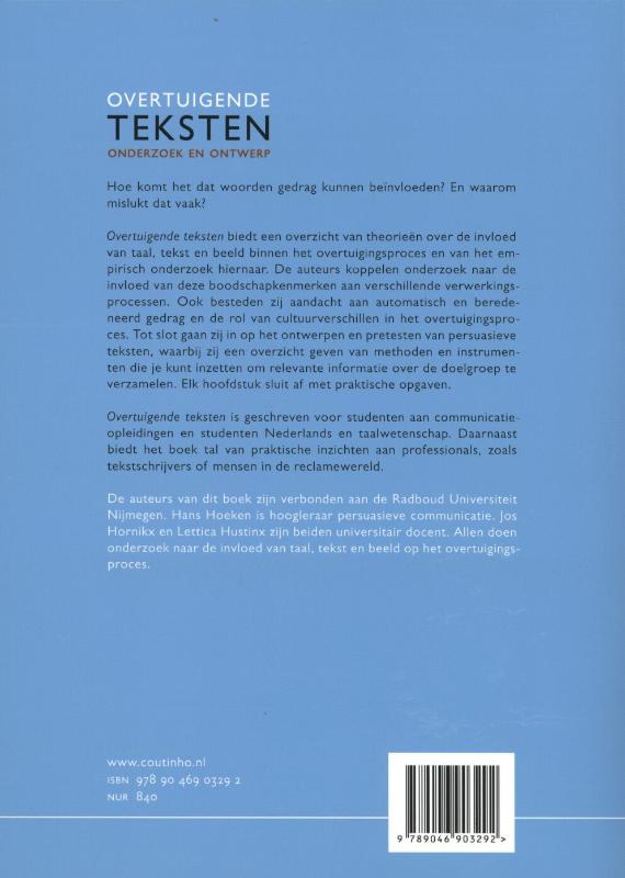Achterkant van Overtuigende teksten
