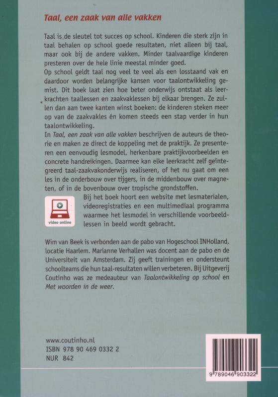 Achterkant van Taal, een zaak van alle vakken
