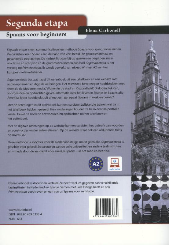 Achterkant van oefenboek