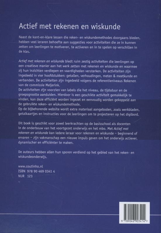 Achterkant van Actief met rekenen en wiskunde