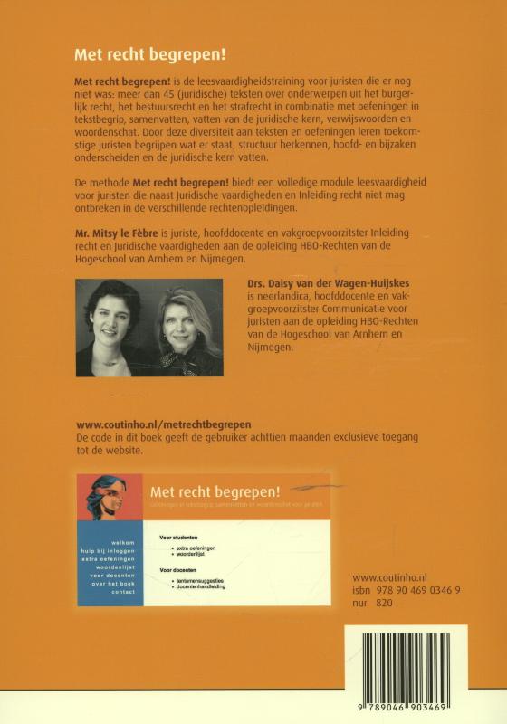 Achterkant van Met recht begrepen!
