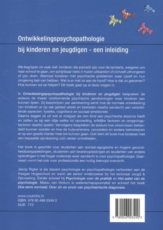 Achterkant van Ontwikkelingspsychopathologie bij kinderen en jeugdigen