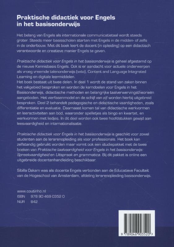 Achterkant van Praktische didactiek voor Engels in het basisonderwijs