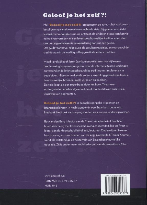 Achterkant van Geloof je het zelf?