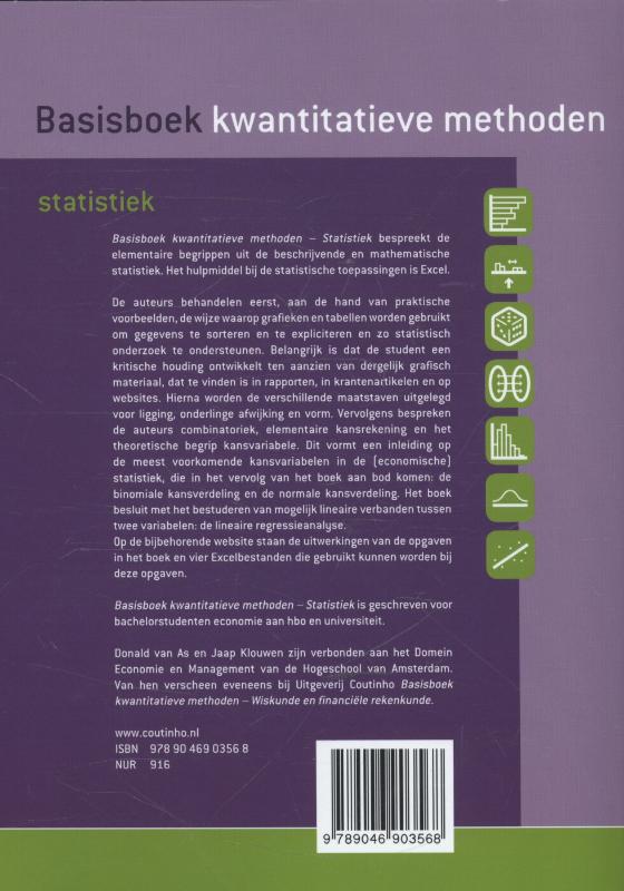 Achterkant van Basisboek kwantitatieve methoden
