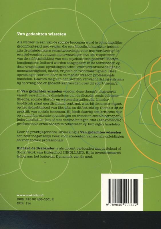 Achterkant van Van gedachten wisselen