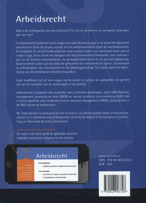 Achterkant van Arbeidsrecht