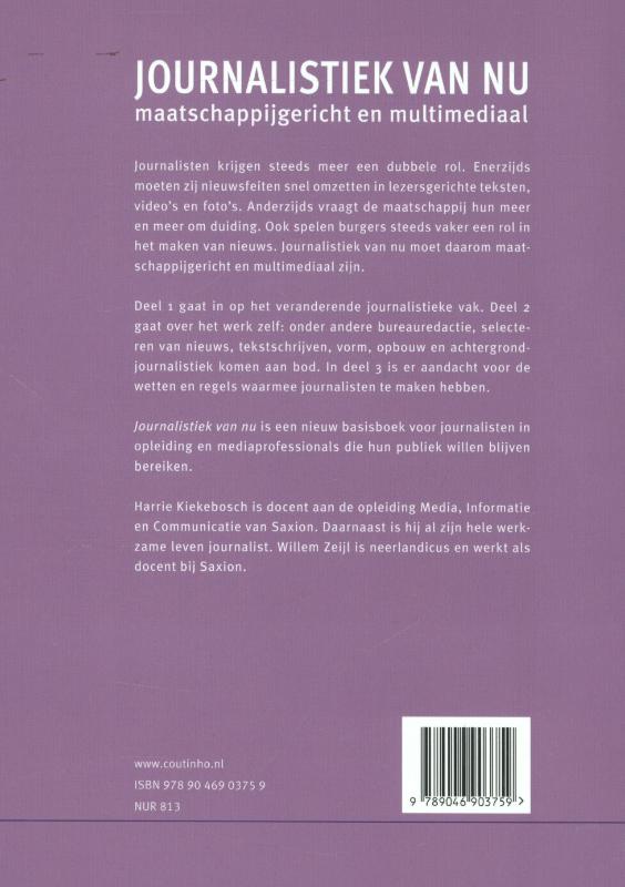 Achterkant van Journalistiek van nu