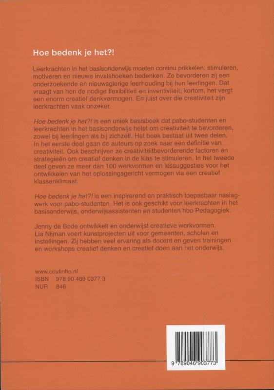 Achterkant van Hoe bedenk je het?!