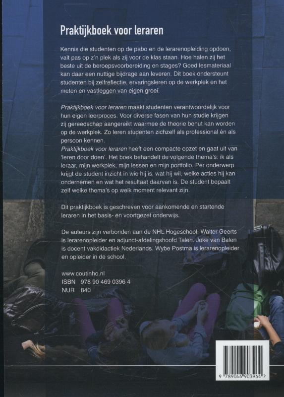 Achterkant van Praktijkboek voor leraren