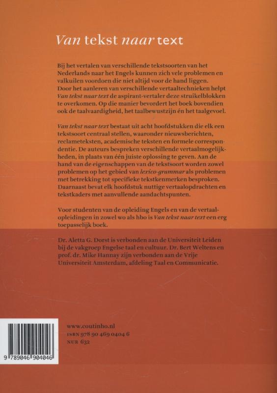 Achterkant van Van tekst naar text