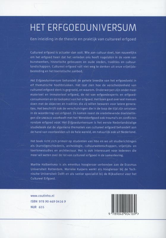 Achterkant van Het erfgoeduniversum