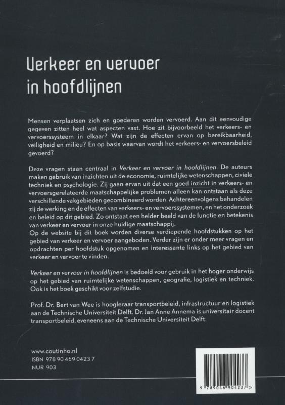 Achterkant van Verkeer en vervoer in hoofdlijnen