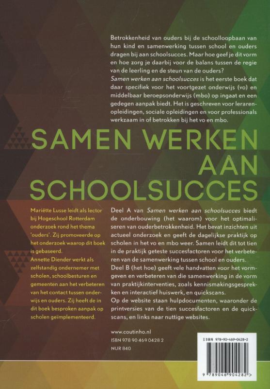 Achterkant van Samen werken aan schoolsucces