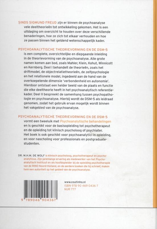 Achterkant van Psychoanalytische theorievorming en de DSM-5