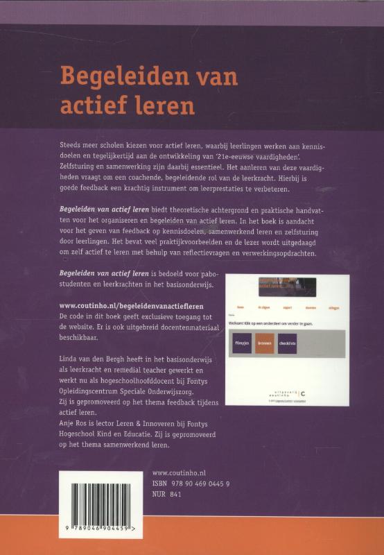 Achterkant van Begeleiden van actief leren