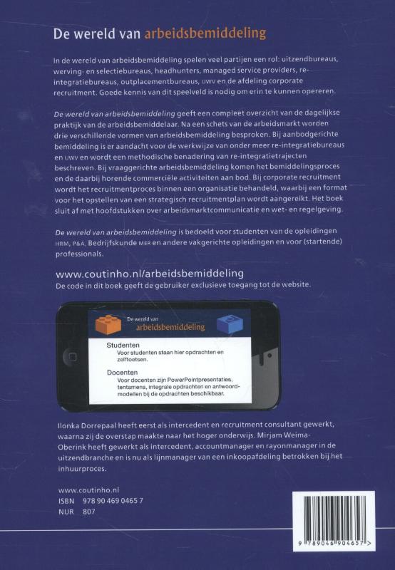 Achterkant van De wereld van arbeidsbemiddeling