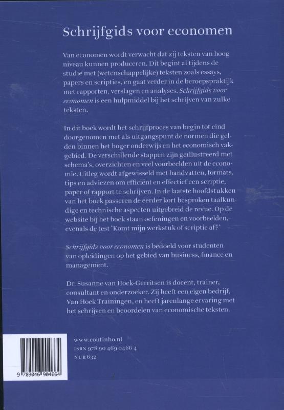 Achterkant van Schrijfgids voor economen