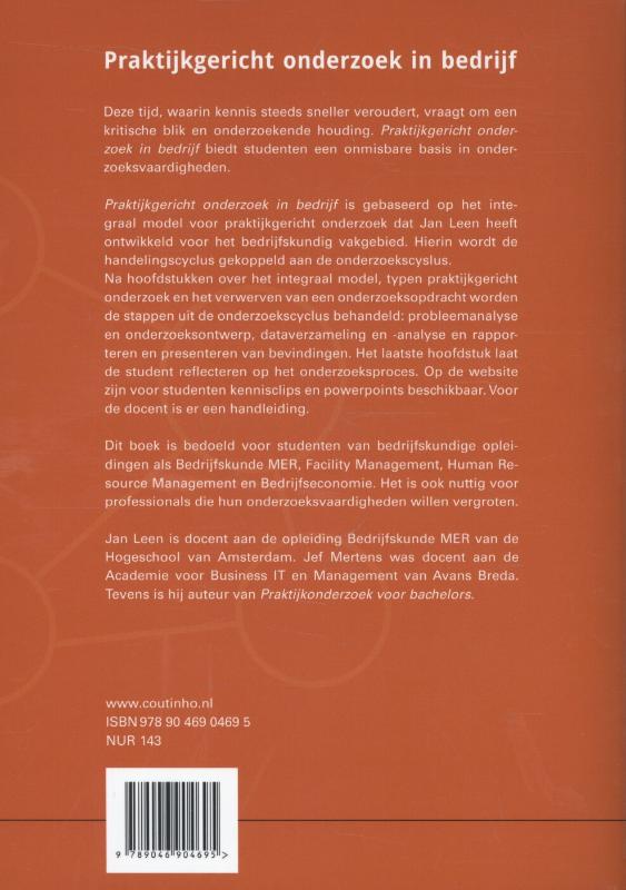 Achterkant van Praktijkgericht onderzoek in bedrijf