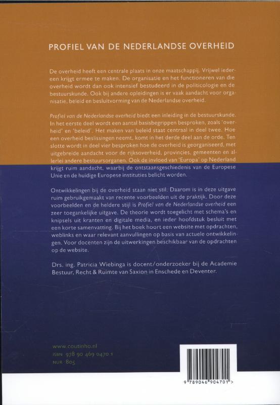Achterkant van Profiel van de Nederlandse overheid