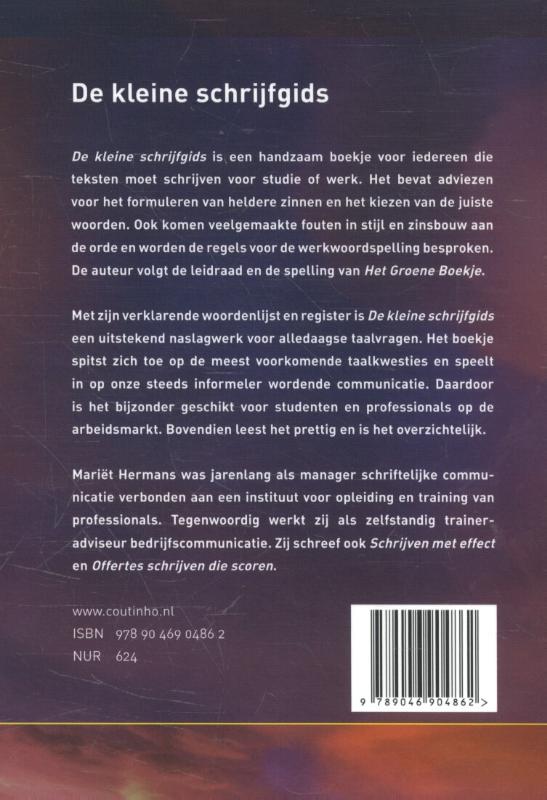Achterkant van De kleine schrijfgids