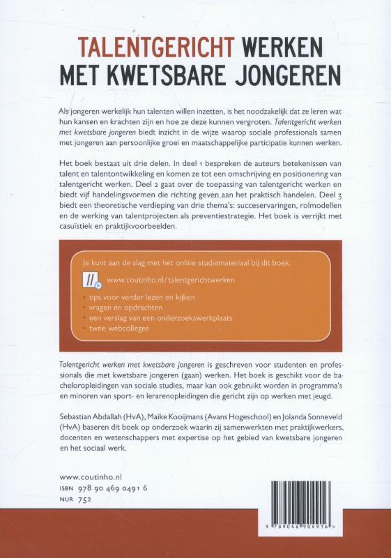 Achterkant van Talentgericht werken met kwetsbare jongeren