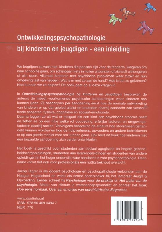 Achterkant van Ontwikkelingspsychopathologie bij kinderen en jeugdigen