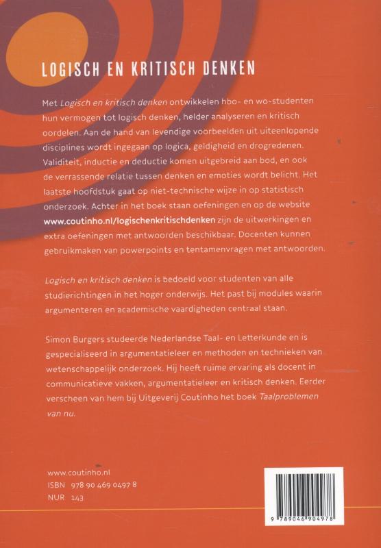 Achterkant van Logisch en kritisch denken