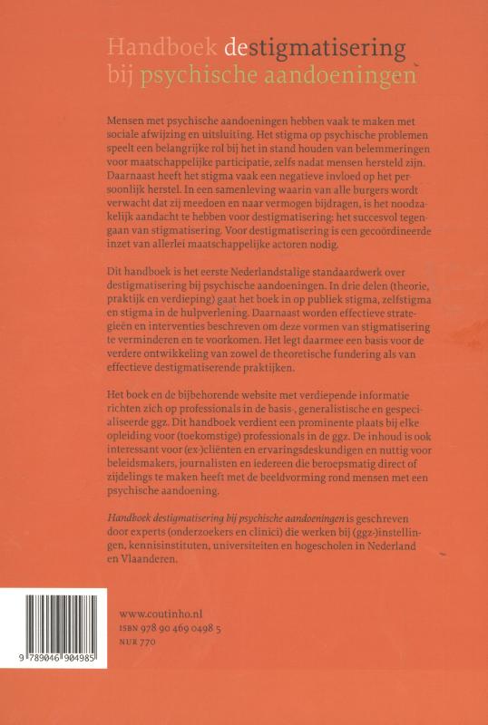 Achterkant van Handboek destigmatisering bij psychische aandoeningen