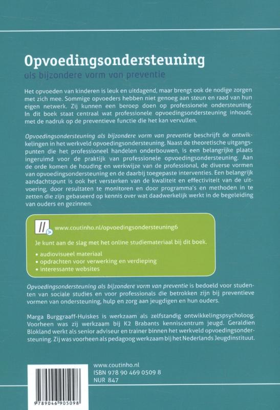 Achterkant van Opvoedingsondersteuning als bijzondere vorm van preventie