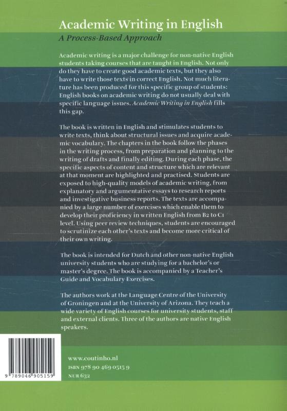 Achterkant van Academic writing in English