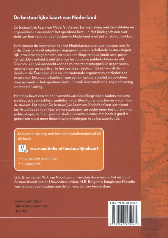 Achterkant van De bestuurlijke kaart van Nederland