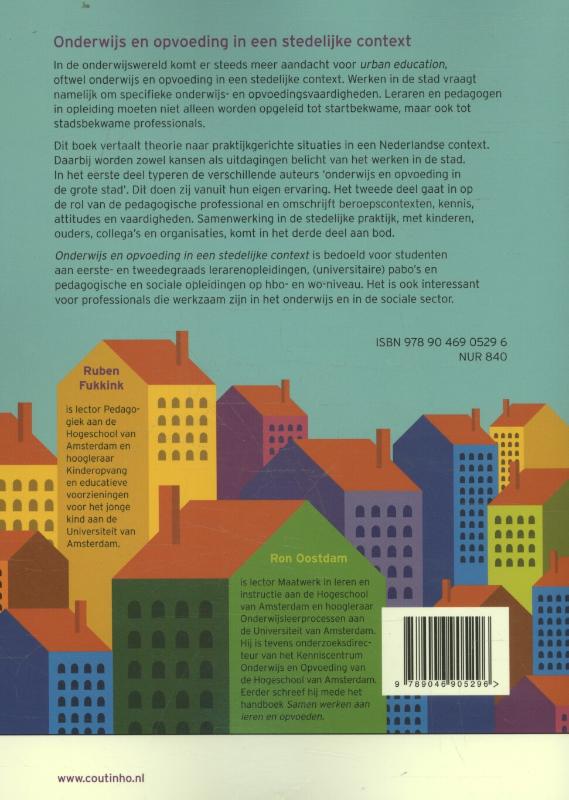 Achterkant van Onderwijs en opvoeding in een stedelijke context