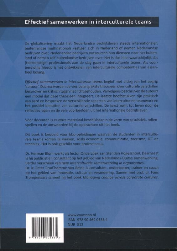 Achterkant van Effectief samenwerken in interculturele teams