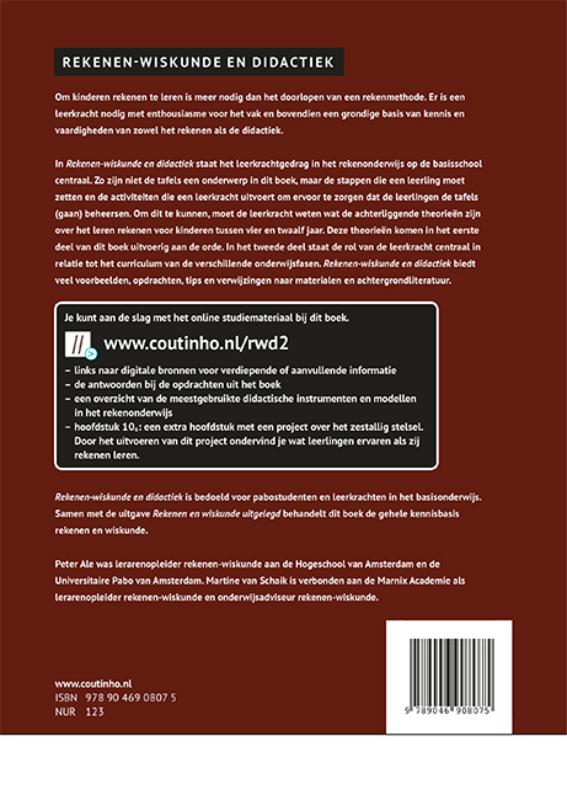 Achterkant van Rekenen-wiskunde en didactiek