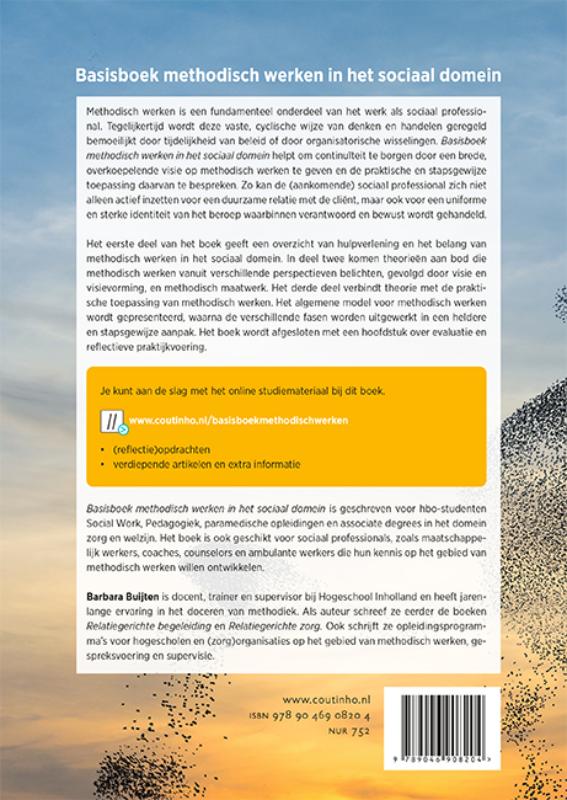 Achterkant van Basisboek methodisch werken in het sociaal domein
