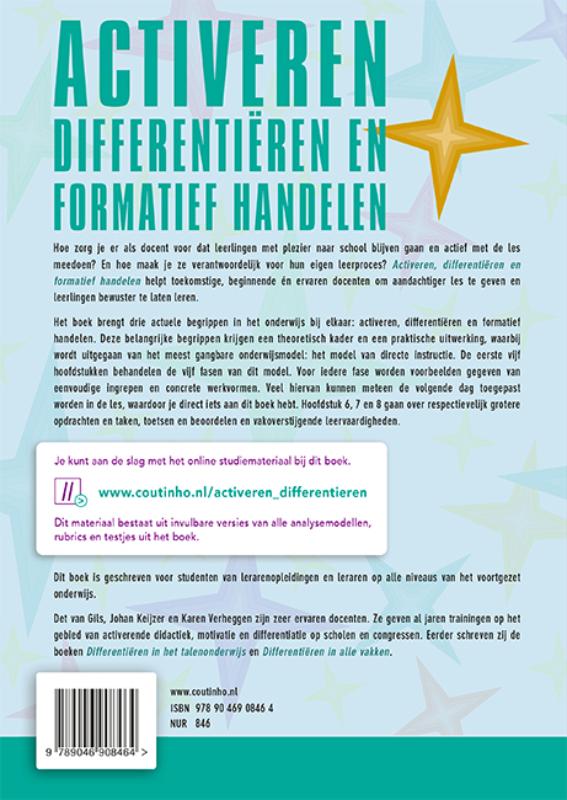 Achterkant van Activeren, differentiëren en formatief handelen