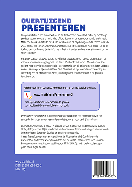 Achterkant van Overtuigend presenteren