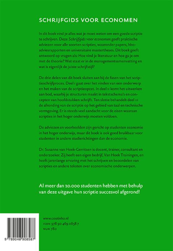 Achterkant van Schrijfgids voor economen